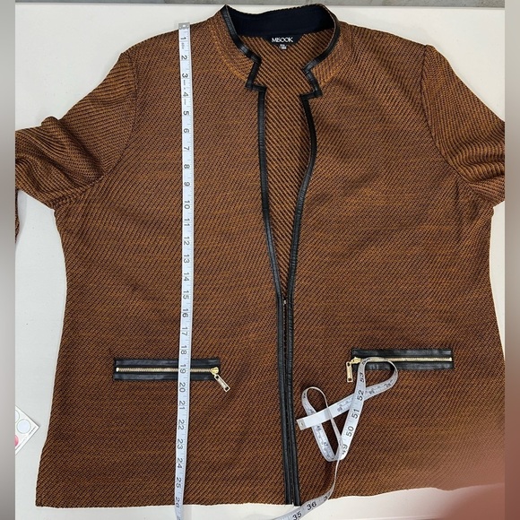 Misook Knit Brown Blazer Size PXL - Picture 6 of 11